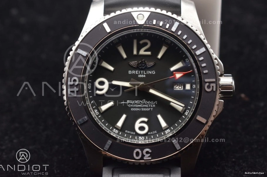 467 Superocean Rubber 1:1 Best Dial A Black Versatile TF Black Bezel Automatic Strap Black On 44 Edition 0322